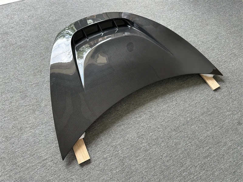 For  Model 3 Y 2019 2020 2021 2022 Real Carbon Fiber Front Bumper High Temperature Resistant Glass Engine Hood Vent Cover